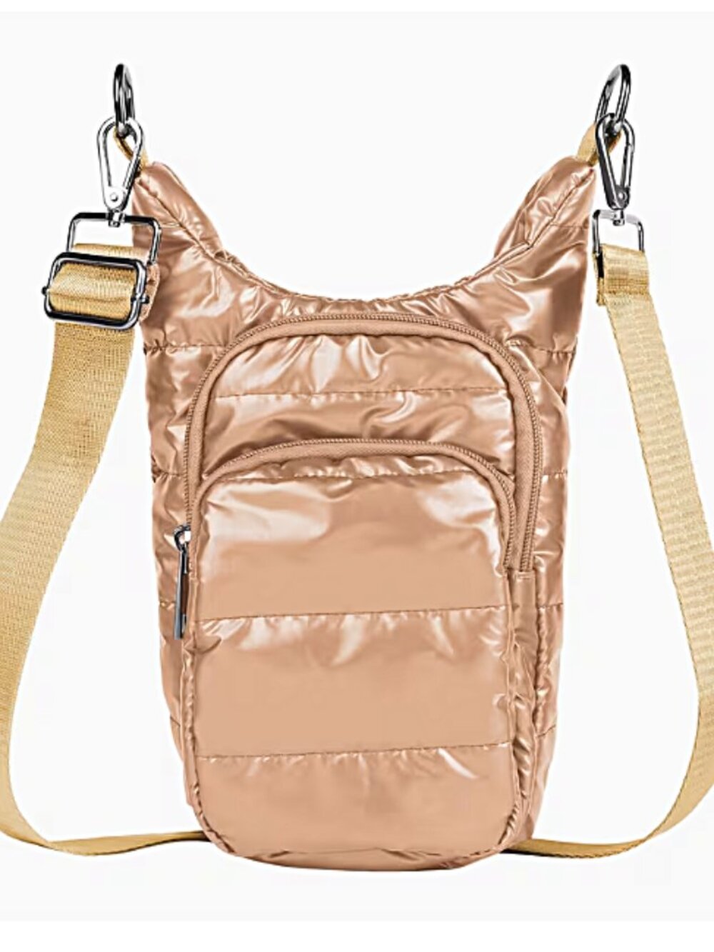 Gold Water Bottle Phone Carrier Organizer Bag NEW